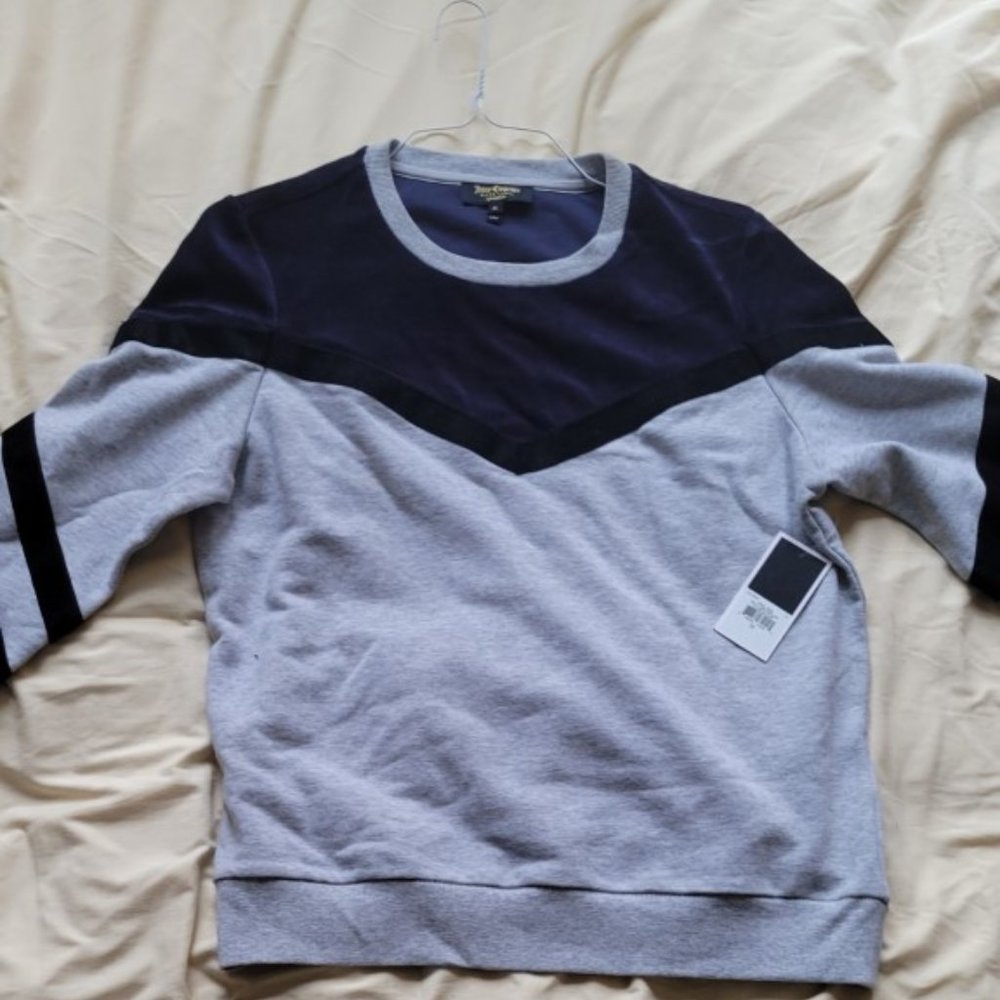 Juicy Couture Velour Gray and Navy  Sweat Shirt
